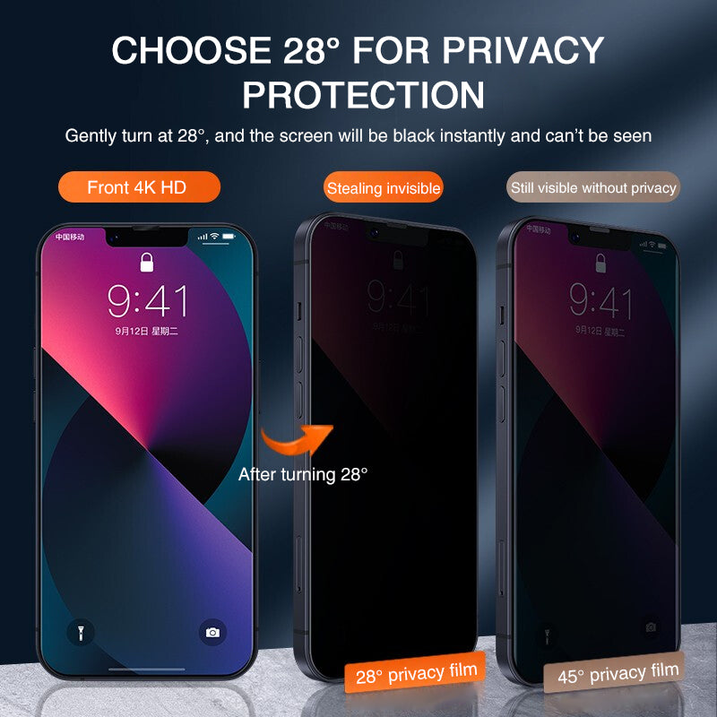 Mobile Phone Anti-Peeping Tempered Glass Full Screen