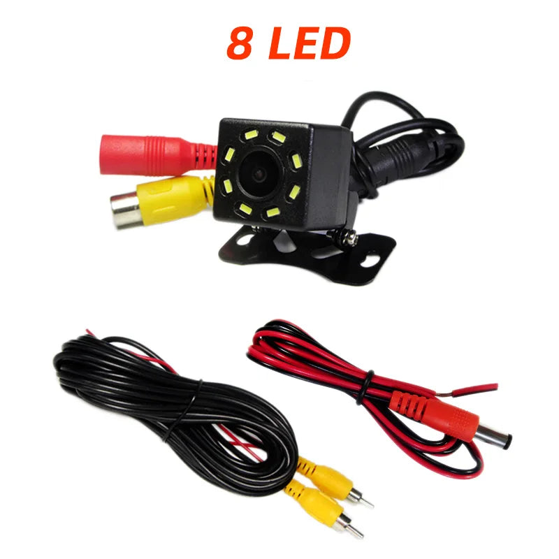 Rear Camera of Driving Recorder 140 Wide Angle Waterproof 4/8/12 Light HD Night Vision Parking Monitoring Rear Camera