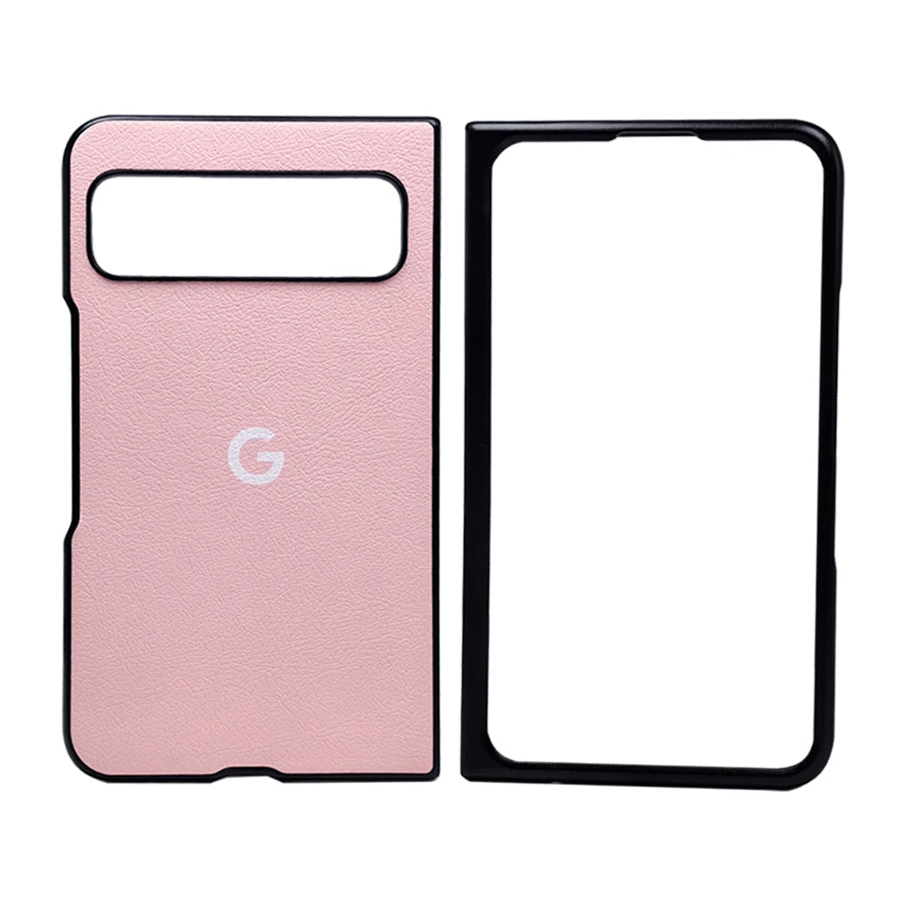 Premium Leather Protective Case for Google Pixel Fold 9Pro - Durable Hard PC and PU Cortex Anti-Skid Shockproof Cover