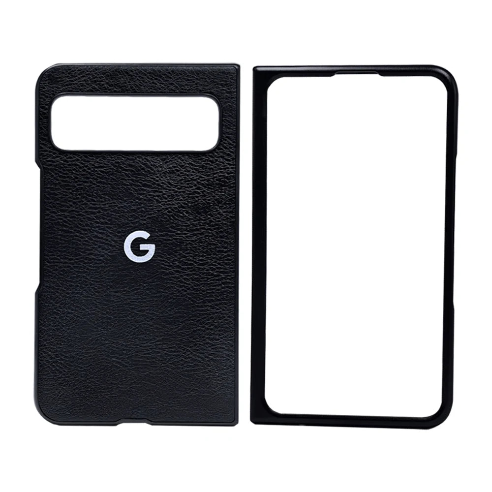 Premium Leather Protective Case for Google Pixel Fold 9Pro - Durable Hard PC and PU Cortex Anti-Skid Shockproof Cover