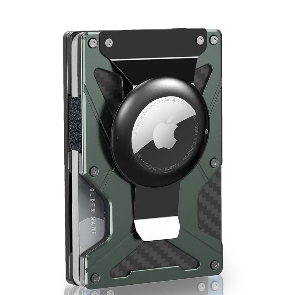 Mag Safe Wallet Money Clip, Air Tag Holder and Money Clip, [With1 Magnetic Sheets], for Magnetic and Non-Magnetic Phones